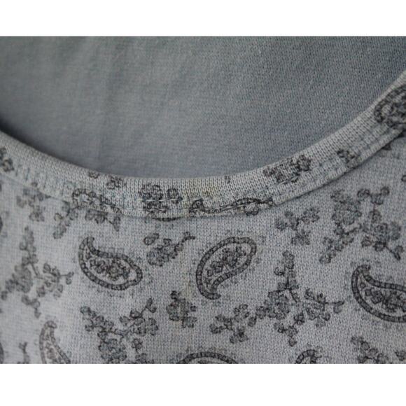 Vintage Faded Glory Baby Blue Paisley Print Womens Cotton Tank XL - Picture 6 of 6